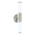Eglo 2x4.5W LED Vanity Wall Light w/ Satin Nickel Finish & Opal Glass 95144A